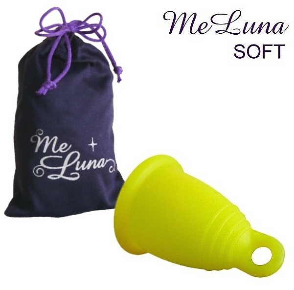 Menstruationstasse Größe S gelb - MeLuna Soft Menstrual Cup Ring — Bild N1