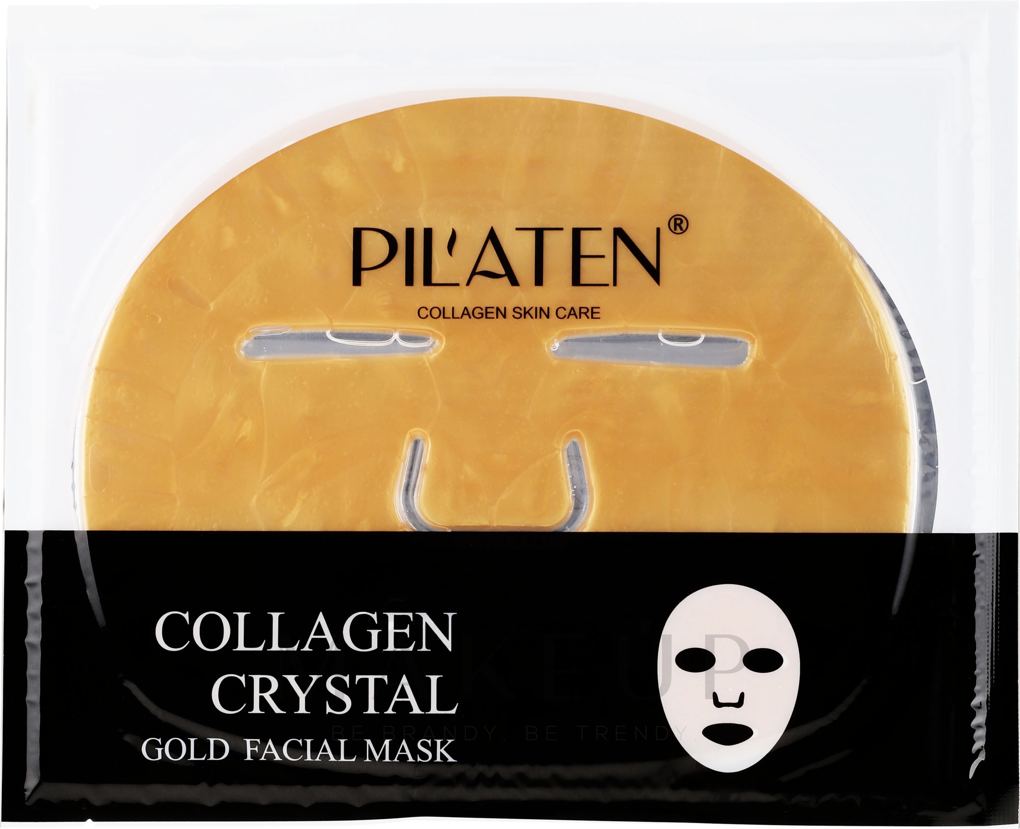 Erfrischende Tuchmaske für das Gesicht mit Kollagen - Pilaten Collagen Crystal Gold Facial Mask — Bild 60 g