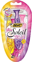 Düfte, Parfümerie und Kosmetik Set Damenrasierer "Miss Soleil Colour Collection" 4 St. - Bic