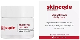 Gesichtscreme für den Tag - Skincode Essentials Digital Detox Day Cream SPF15 — Bild N1