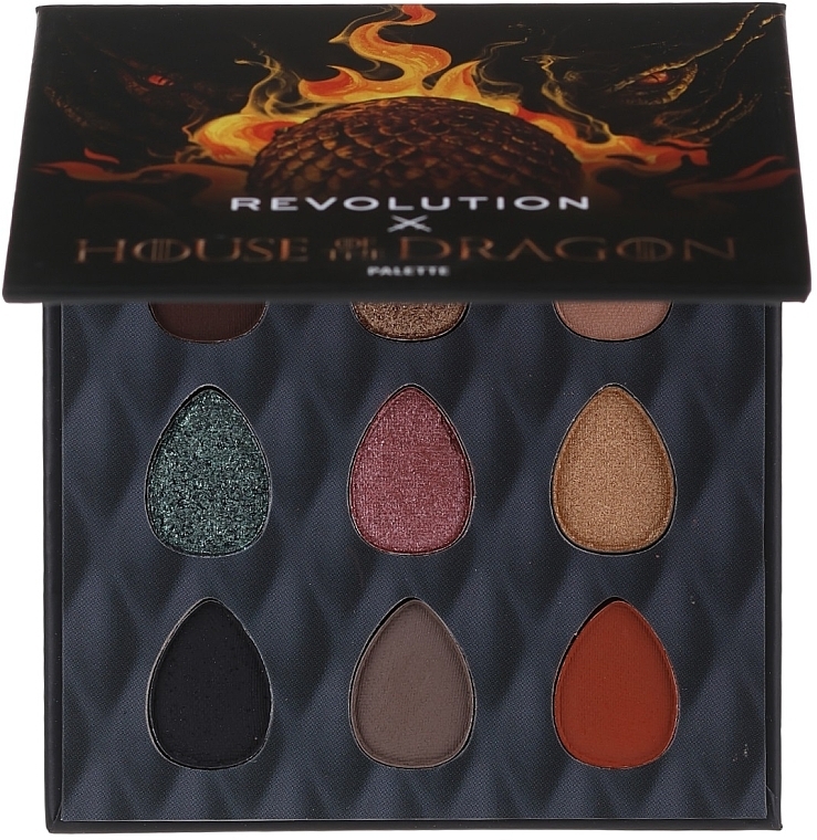 Set - Makeup Revolution House of Dragon Glow Set (highlighter/10g + l/gloss/4.5ml + pal/0.5g) — Bild N1