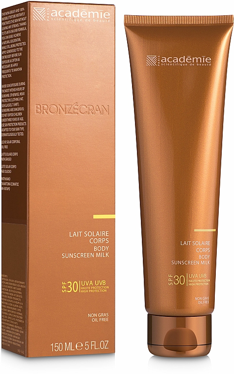 Sonnenschutzmilch für den Körper SPF 30 - Academie Bronzecran Body Sunscreen Milk High Protection — Bild N1