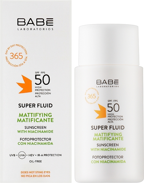 Mattierendes Superfluid SPF 50 mit Niacinamid - Babe Laboratorios Super Fluid SPF 50 — Bild N2