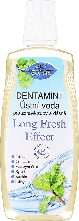 Mundspülung - Bione Cosmetics Dentamint Mouthwash Long Fresh Effect Menthol — Bild N1