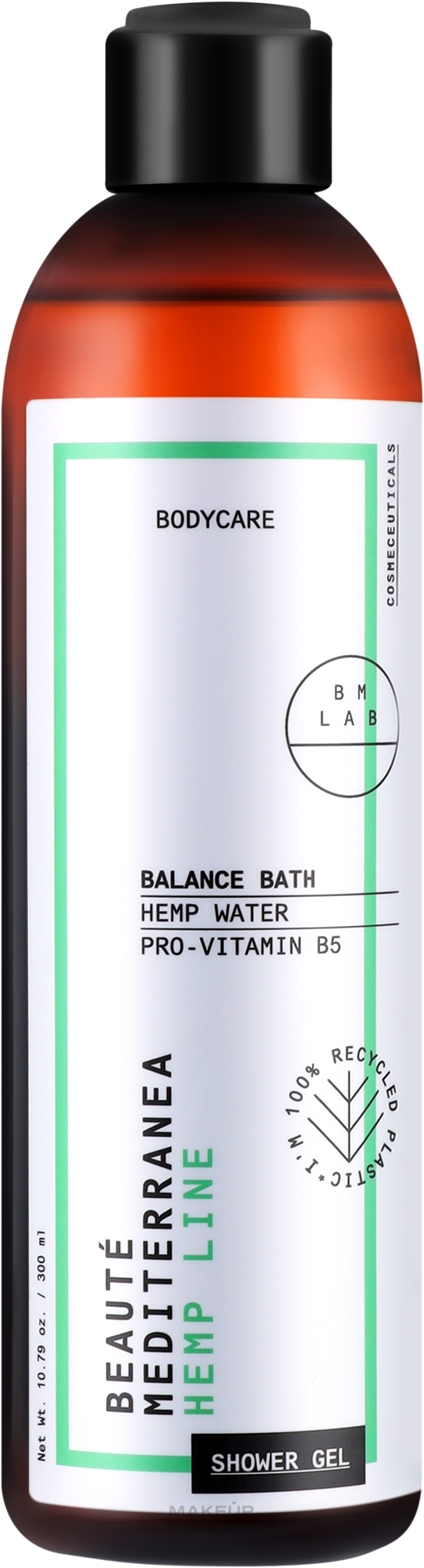 Duschgel mit Hanfwasser und Panthenol - Beaute Mediterranea Hemp Line Shower Gel Balance Bath — Bild 300 ml
