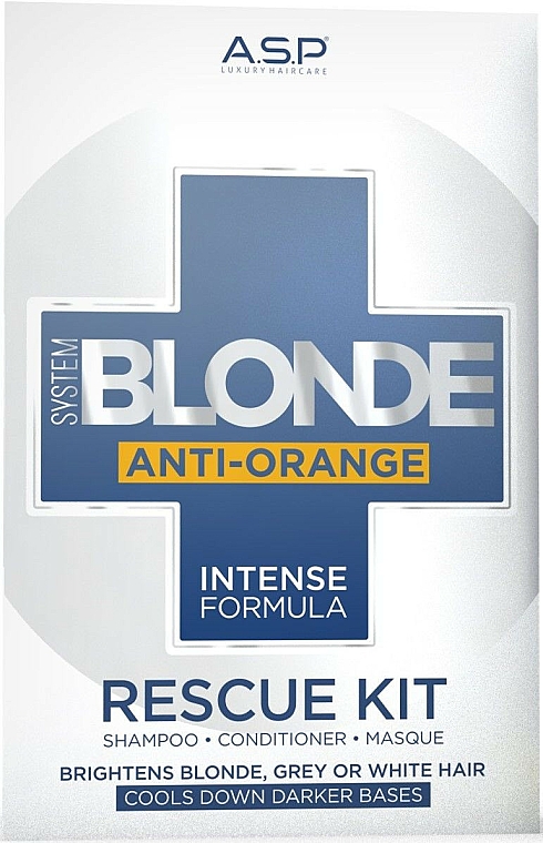 Set - Affinage System Blonde Anti-Orange Rescue Kit (h/shampoo/275ml + h/cond/275ml + h/mask/150ml) — Bild N1