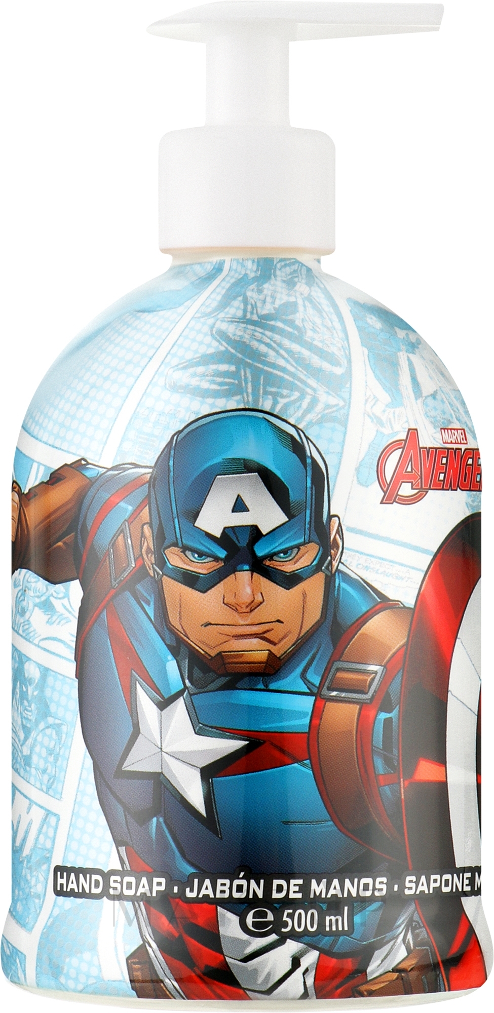 Flüssige Hansdseife für Kinder Captain America - Air-Val International Captain America Hand Soap — Bild 500 ml