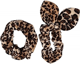 Scrunchie-Haargummi Velvet 23903 Leopard - Top Choice — Bild N1