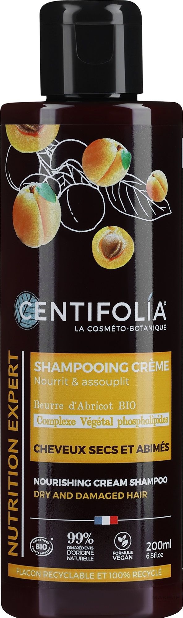 Creme-Shampoo für trockenes Haar mit Aprikose und Jojoba - Centifolia Cream Shampoo Dry Hair — Bild 200 ml