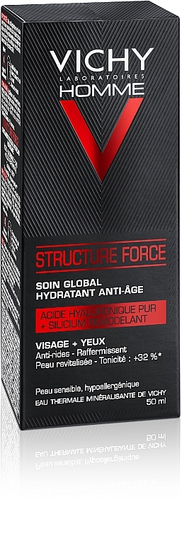 Feuchtigkeitsspendende Make-up Base - Vichy Homme Structure Force Complete Anti-ageing Hydrating Moisturiser — Bild N1