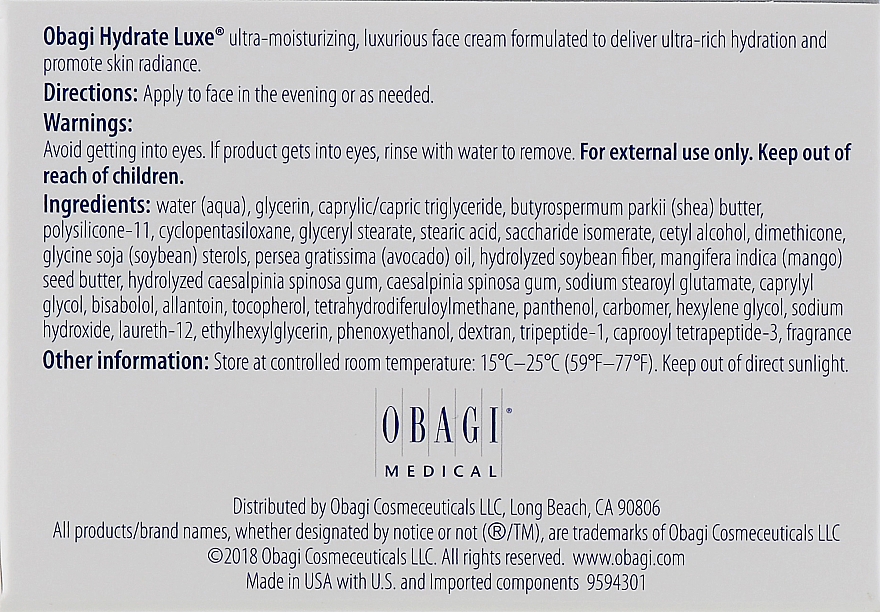 Intensive Feuchtigkeitscreme - Obagi Medical Hydrate Luxe Moisture-Rich Cream — Bild N3