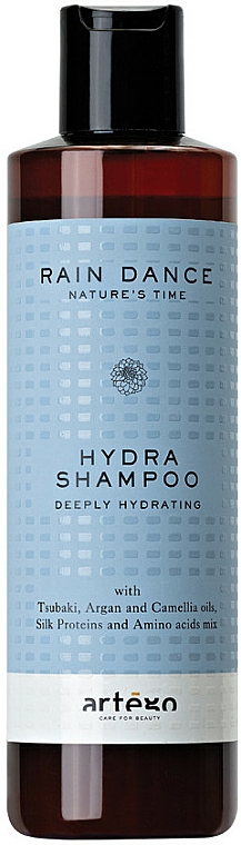 Feuchtigkeitsspendendes, tiefenreinigendes Shampoo für alle Haartypen mit Arganöl und Seidenprotein - Artego Rain Dance Hydra Shampoo — Bild N1