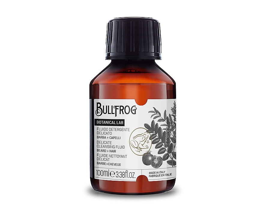 GESCHENK! Haar- und Bartshampoo - Bullfrog Beard And Hair Delicate Cleansing Fluid  — Bild N1