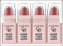 Make-up Set ( Matter Lippenstift 4 St.) - Golden Rose Nude Matte Lipstick  — Bild N1