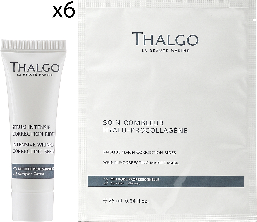 Gesichtspflegeset - Thalgo Hyalu-Procollagene Programme (Gesichtsmaske 6x25ml + Gesichtsserum 6x3ml) — Bild N2