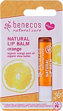 Natürlicher Lippenbalsam mit Orangenschalenöl und Sheabutter - Benecos Natural Care Lip Balm Orange — Bild N1