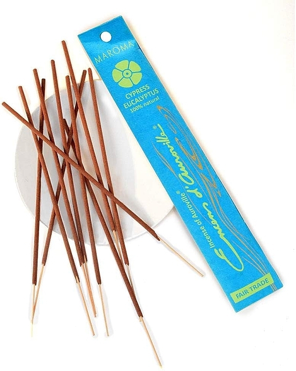 Räucherstäbchen Zypresse und Eukalyptus - Maroma Encens d'Auroville Stick Incense Cypress Eucalyptus — Bild N1