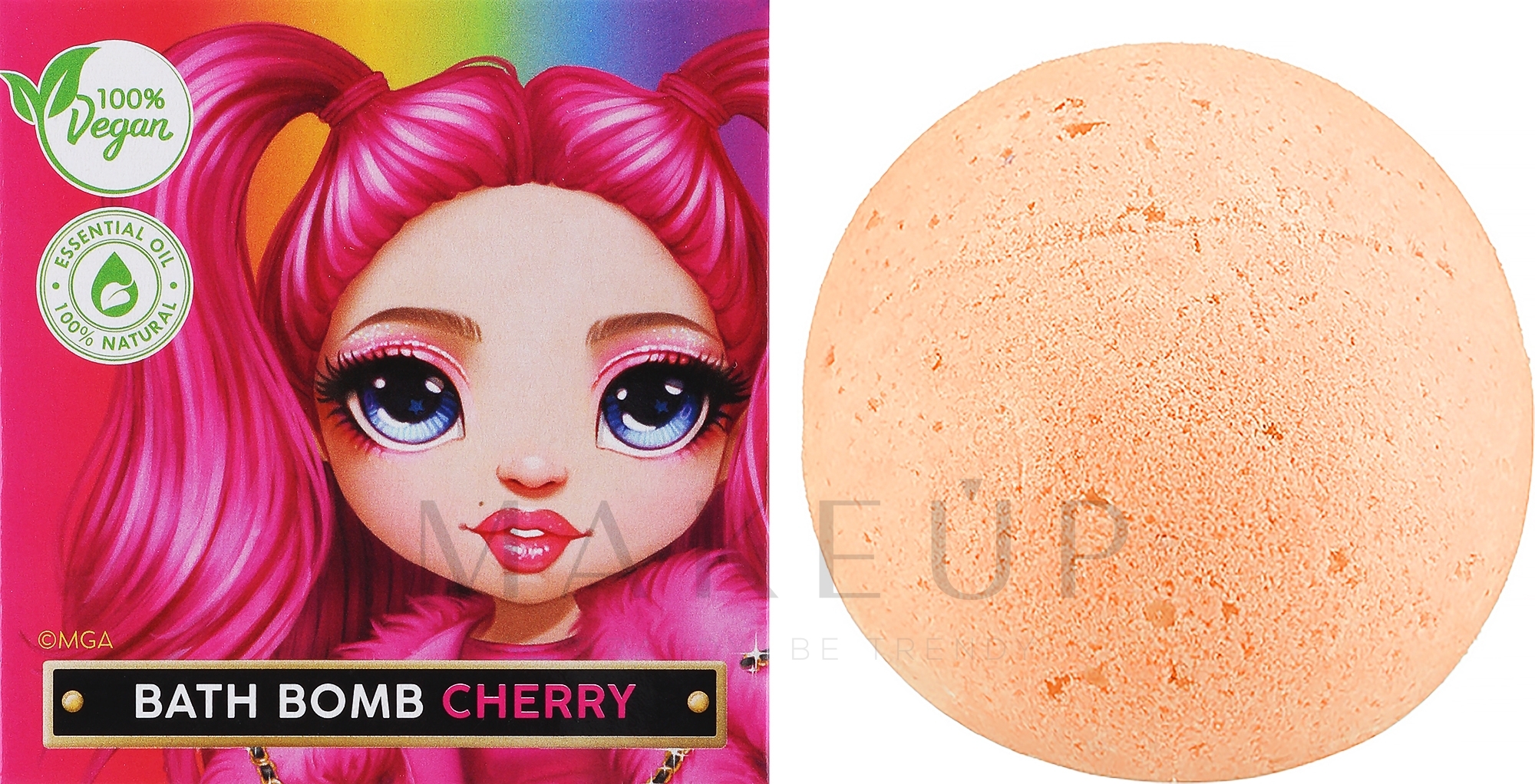 Badebombe Kirsche - Bi-es Rainbow Bath Bomb Cherry — Bild 165 g