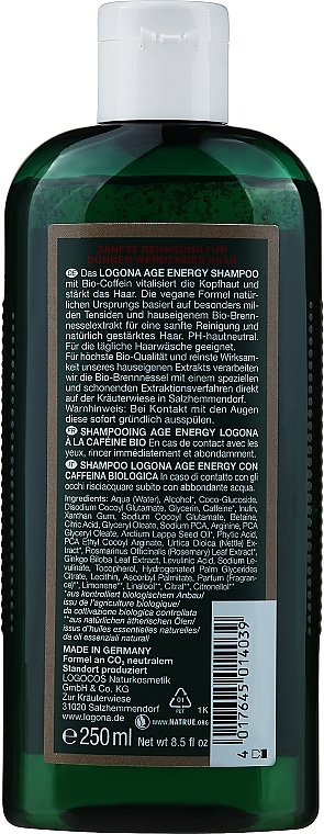 Haarshampoo mit Koffein - Logona Hair Care Age Energy Shampoo — Bild N2