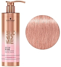 Shampoo für blonde Farbkorrektur mit Pastelleffekte - Schwarzkopf Professional Blond Me Blush Wash Strawberry — Bild N3