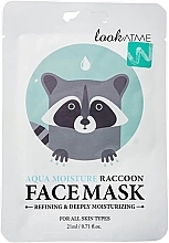 Feuchtigkeitsspendende Tuchmaske für das Gesicht - Look At Me Aqua Moisture Raccoon Face Mask — Bild N1