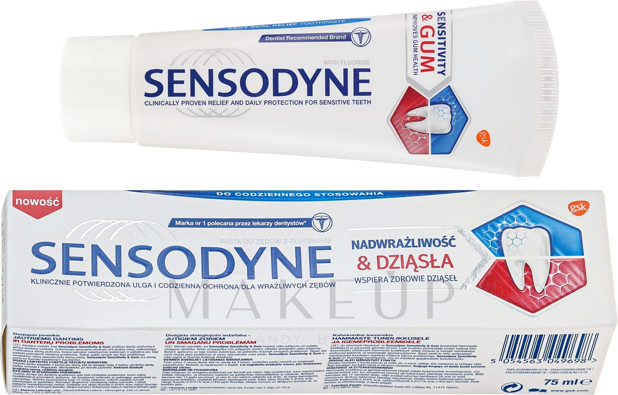 Zahnpasta für Schmerzempfindlichkeit und Zahnfleischbluten Sensitivity & Gum - Sensodyne Sensitivity & Gum — Bild 75 ml