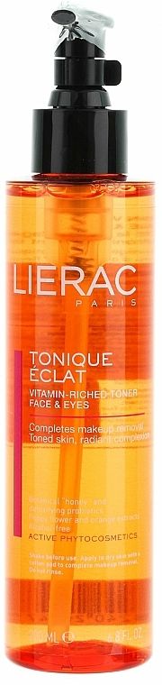 Tonisierende Lotion für Gesicht und Augen mit Vitaminen - Lierac Tonique Eclat