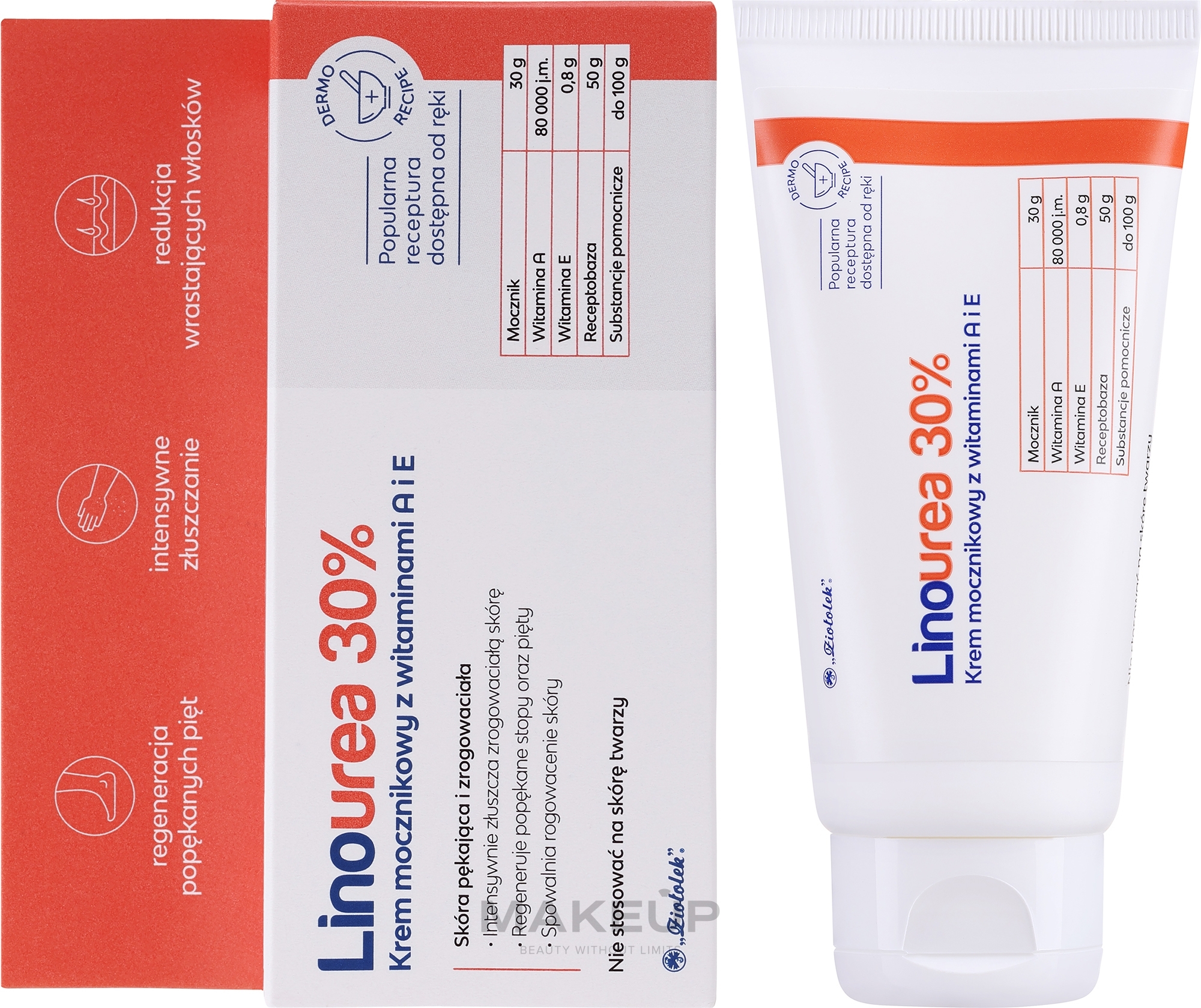 Körpercreme - Ziololek Linourea 30% Body Cream Vitamin A+E — Bild 50 g