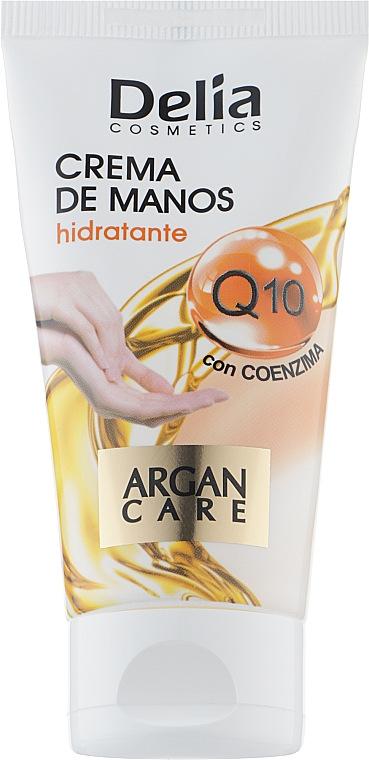 Feuchtigkeitsspendende Handcreme mit Arganöl - Delia Cosmetics Hand Cream Argan Care Q10 — Bild N1