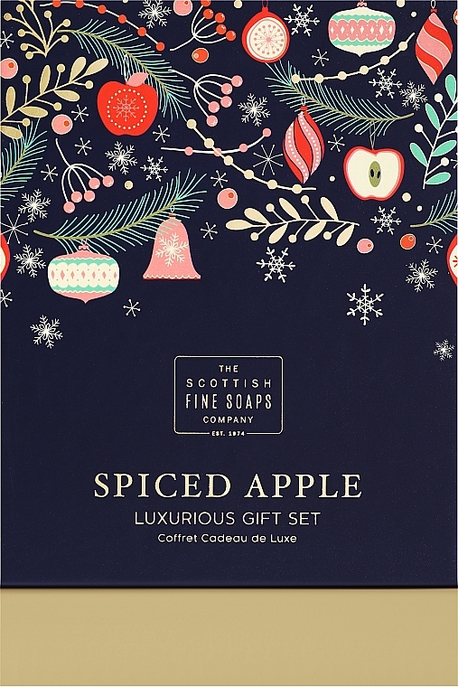 Körperpflegeset - Scottish Fine Soaps Spiced Apple Luxurious Gift Set (Körperpeeling 75ml + Körpercreme 75ml + Handcreme 75ml + Seife 100g) — Bild N1