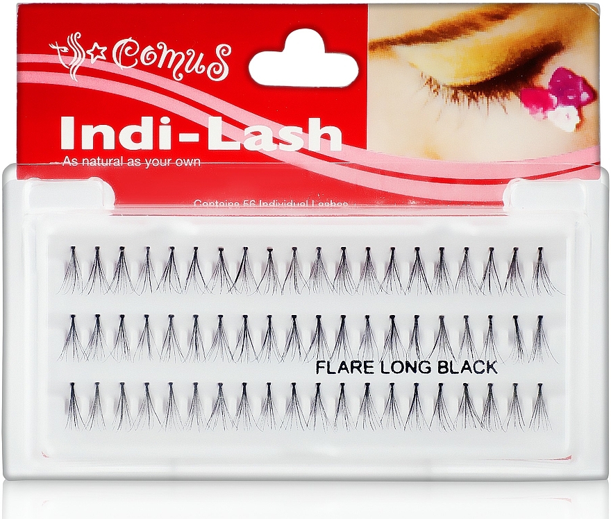 Wimpernbüschel schwarz - Aden Cosmetics Indi-Lash Flare Long Black — Bild N1