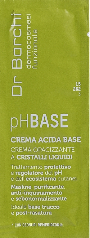 GESCHENK! Tagescreme für das Gesicht - Dr Barchi pH Base Acid Base Cream (Probe)  — Bild N1