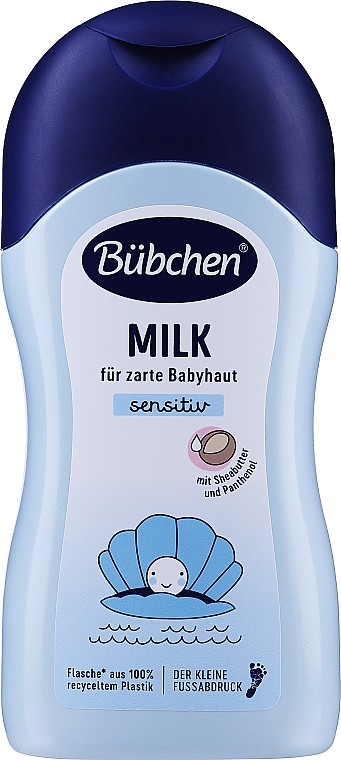Körpermilch mit Sheabutter und Sonnenblumenöl für empindliche Babyhaut - Bubchen Milk