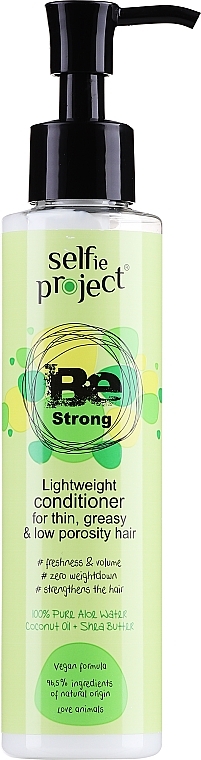 Leichter Conditioner für dünnes und fettiges Haar mit geringer Porosität - Selfie Project Be Strong Lightweight Conditioner  — Bild N1