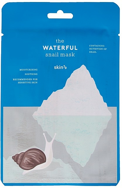 Feuchtigkeitsspendende und beruhigende Gesichtsmaske mit Schneckenschleim - Skin79 The Waterful Snail Mask — Bild N1
