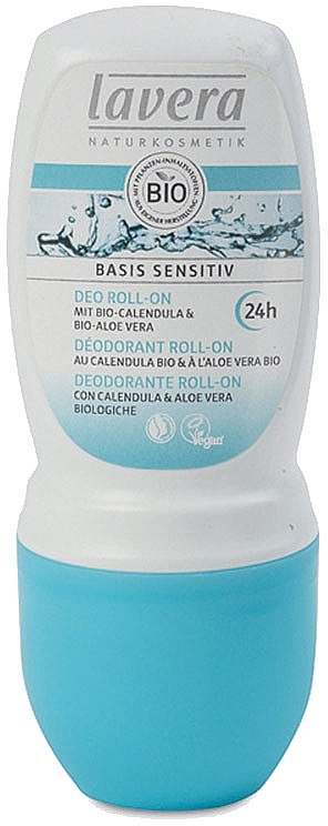 Deo Roll-on mit Bio Ringelblume und Aloe Vera für empfindliche Haut - Lavera Basis Sensitiv Roll-On Deodorant — Bild N2