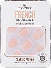 Düfte, Parfümerie und Kosmetik Künstliche Fingernägel 12 St. - Essence French Click and Go Nails French Manicure