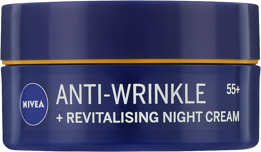 Revitalisierende Anti-Falten Nachtcreme mit Avocadoöl, Panthenol und Kalzium 55+ - NIVEA Anti-Wrinkle Revitalizing Night Cream 55+ — Bild N1