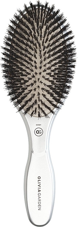 Haarbürste - Olivia Garden Expert Care Oval Silver Hair Brush — Bild N1