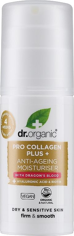 Anti-Aging-Gesichtscreme mit Drachenblut - Dr. Organic Pro Collagen Plus+ Anti Aging Moisturiser With Dragons Blood — Bild N1