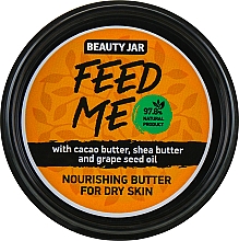 Pflegende Körperbutter "Feed Me" mit Kakaobutter, Sheabutter und Traubenkernöl für trockene Haut - Beauty Jar Nourishing Butter For Dry Skin — Bild N1