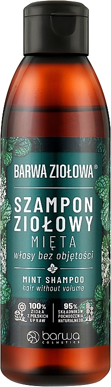 Energetisierendes Kräutershampoo für dünnes Haar mit Minze - Barwa Herbal Mint Shampoo — Bild N1