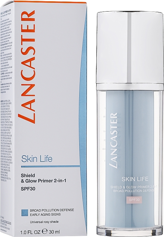 Schützender und glättender Gesichtsprimer - Lancaster Skin Life Shield & Glow Primer 2-In-1 SPF 30 — Bild N1