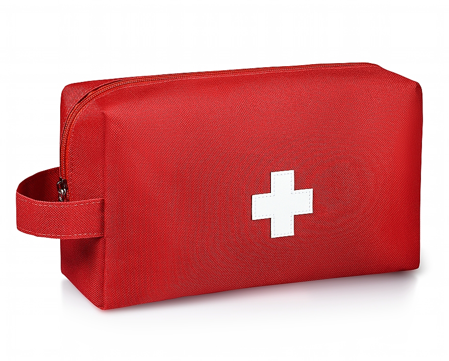 Rote Stofftasche zur Aufbewahrung von Erste-Hilfe-Artikeln 24x14x8 cm First Aid Kit - MAKEUP First Aid Kit Bag M — Bild N2