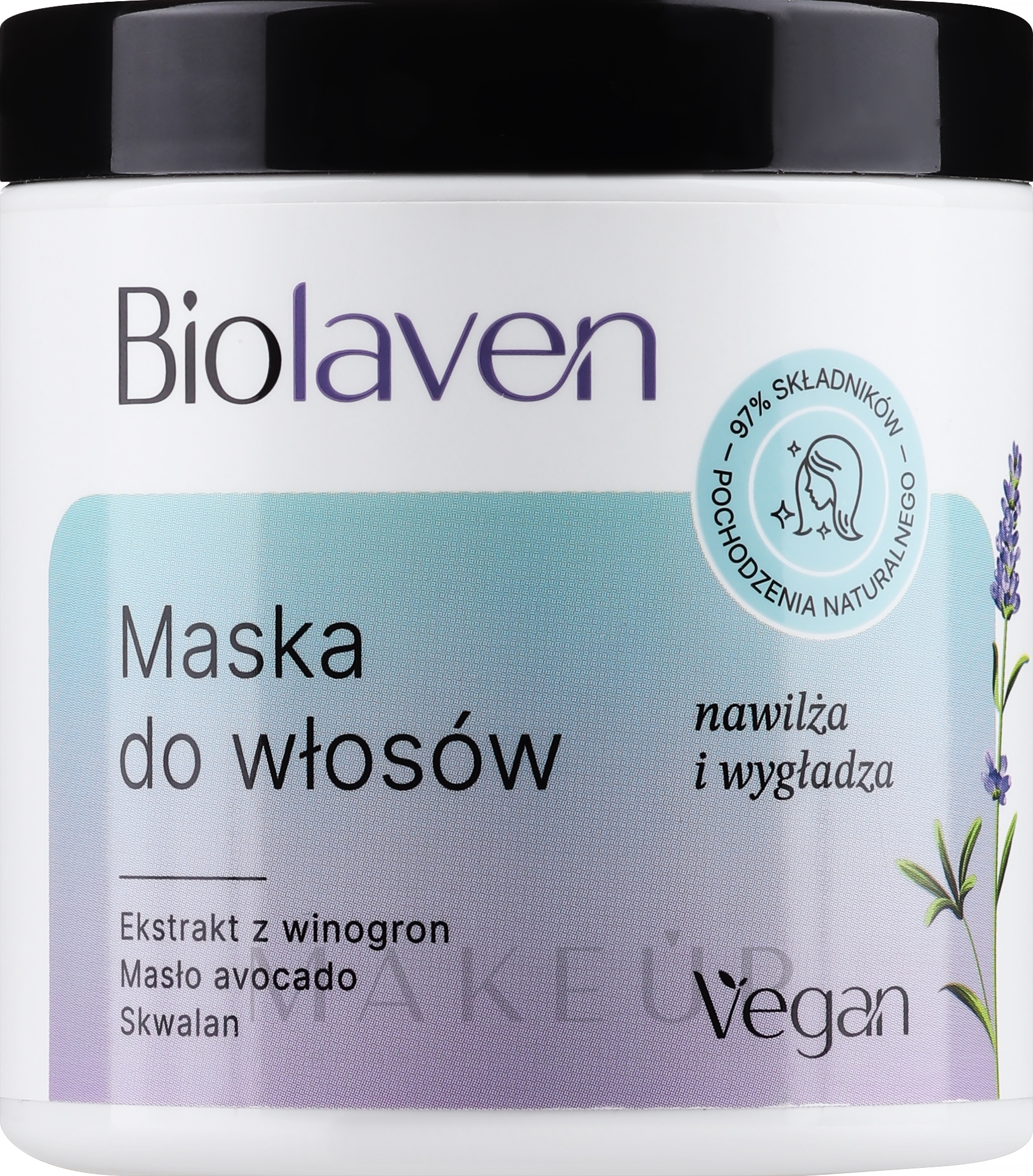 Haarmaske mit Traubenkernöl - Biolaven Organic Hair Mask — Bild 250 ml
