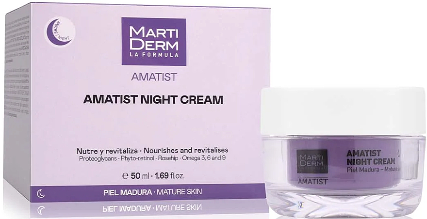 Gesichtscreme für die Nacht - MartiDerm Amatist Nourishes And Revitalises Night Cream — Bild N1