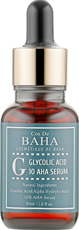 Glykolisches Gesichtsserum - Cos De Baha 10% Glycolic Serum Gel Peel AHA — Bild N1