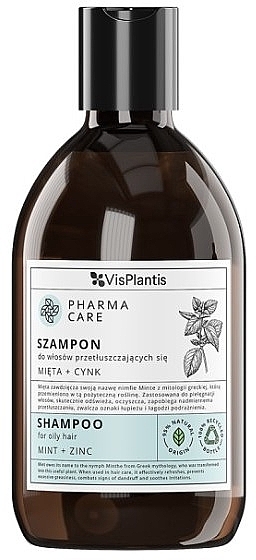 Shampoo für fettiges Haar Minze und Zink - Vis Plantis Pharma Care Mint + Zink Shampoo — Bild N1