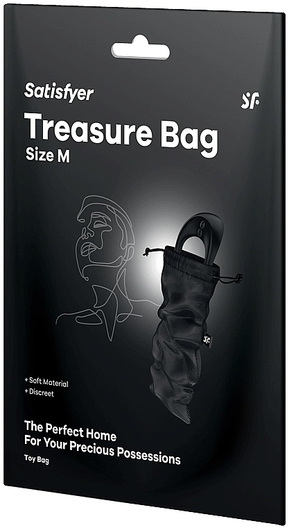 Aufbewahrungstasche für erotisches Spielzeug schwarz Size M - Satisfyer Treasure Bag Black — Bild N1