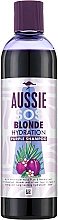 Düfte, Parfümerie und Kosmetik Feuchigkeitsspendendes Anti-Gelbsich Shampoo für blondes und aufgehelltes Haar mit violetten Pigmenten, Hanfsamen- und Pflaumenextrakt - Aussie Blonde Hydration Purple Shampoo